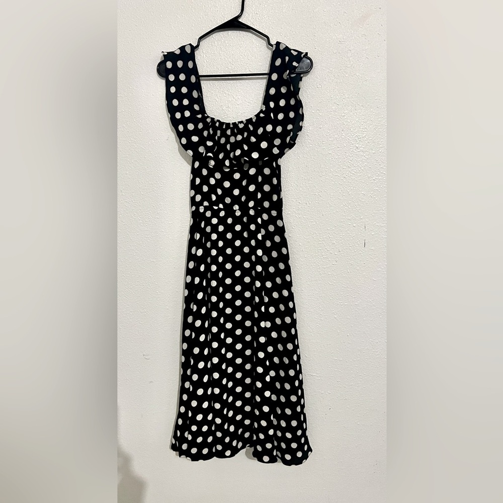 Velvet torch Los Angeles Black White Polka’s Dot Dress Size XS